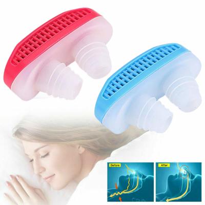 1 Set Anti-Snoring Device Soft Comfortable Silicone Nasal Plugs Effective Snore Reduction Home Supply