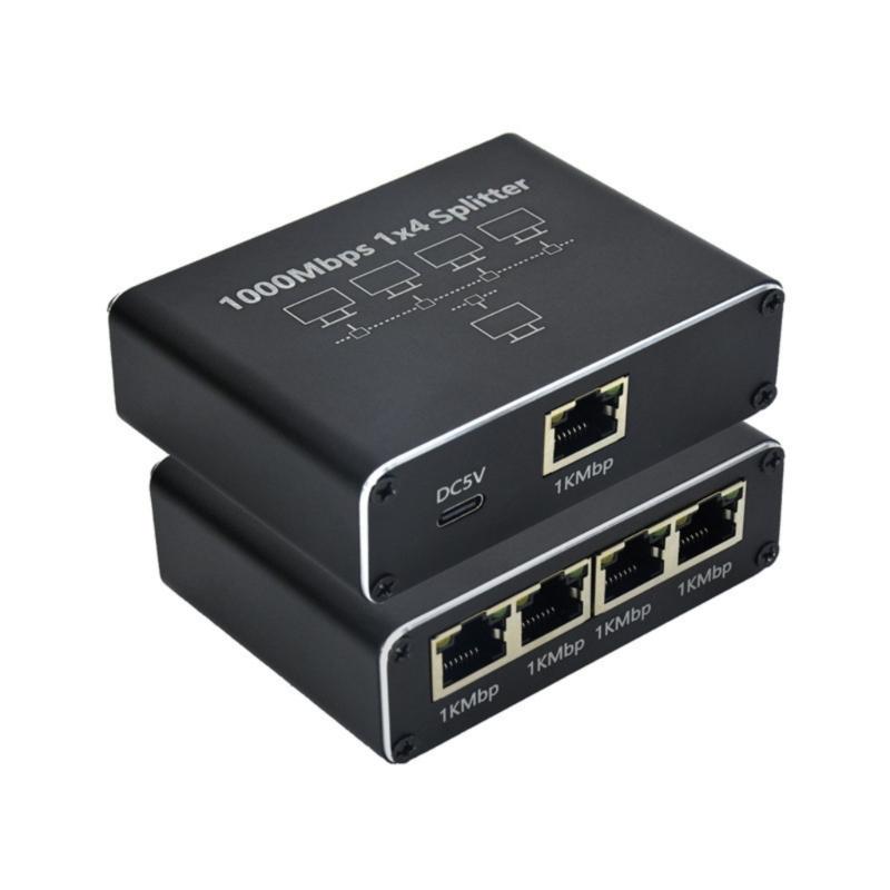 Gigabit Ethernet Splitter 1 to 4/3/2 Port Adapter Supports 1000Mbps Ethernet for Multiple Device Convenient Connection