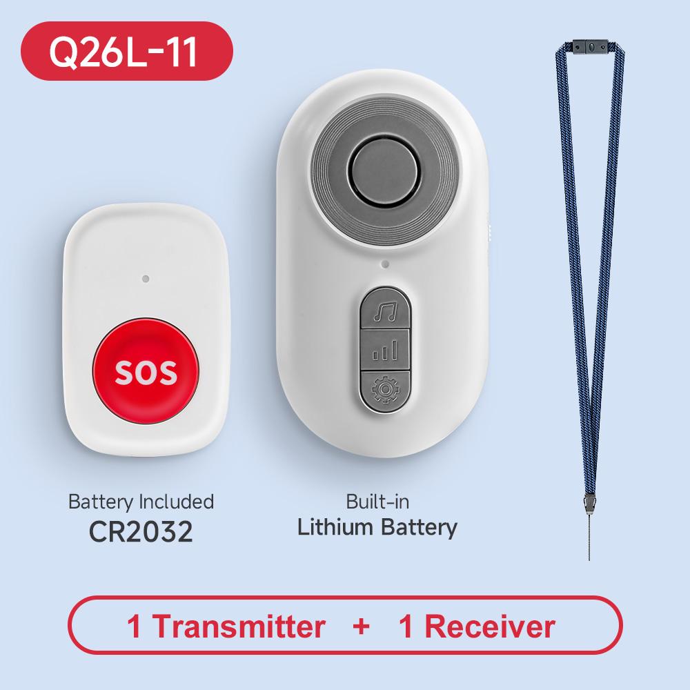 Caregiver Pager Wireless Nurse Call Buttons for Elderly Monitoring SOS Alert System Portable Alarm Call Bell for Nursing Home
