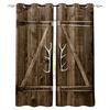 Wood Door Window Curtain Home Decor Curtains for Living Room Bedroom Kitchen Curtain Panel