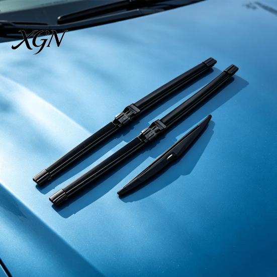 Autoteile für Peugeot 208 14/16/26 Zoll Scheibenwischer-Set 2012-2018, 2 Stück Frontscheibenwischer Windschutzscheibenreinigung & 1 Stück Heckscheibenwischer, Bügellose Leise Direkte Passform
