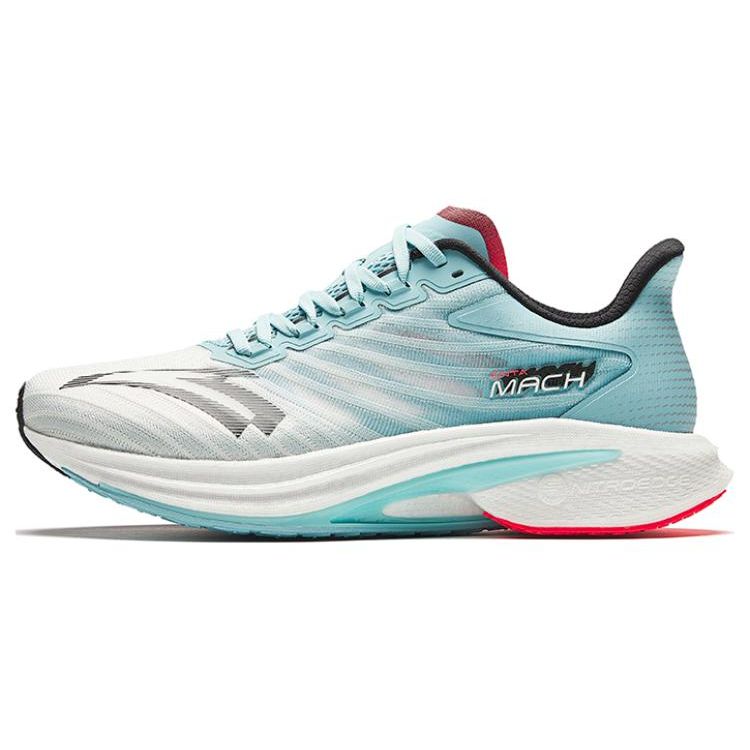 Anta Mach 4.0 Nitro Tech Low-top Racing Running Shoes Papyrus White/Macaron Blue/Black Men s 112415583-3 43