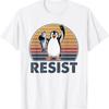 Resist Penguin Activism Penguins Protest Against Tarriffs T Shirt