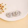 Luxury Japanese-Korean Geometric Chain Brooch: Elegant Metal Fashion Design for Clothing Decoration