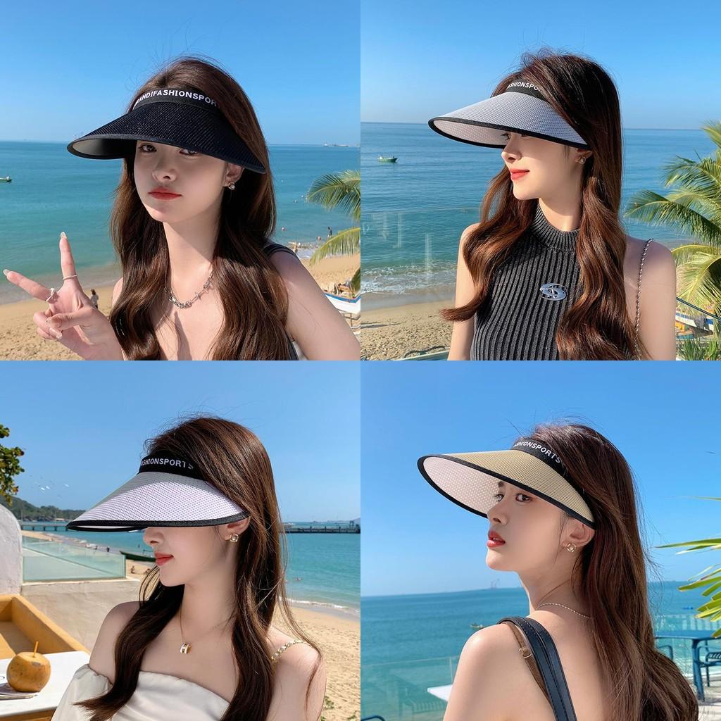 Summer Sun Protection Mesh Top Hat With Wide Brim For Casual Outdoor Activities