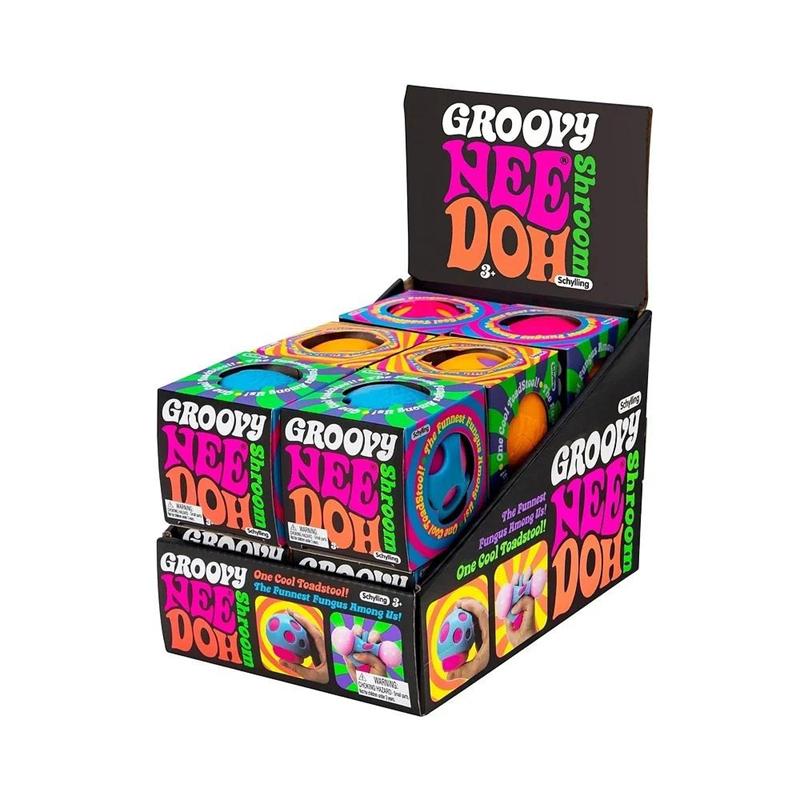 NeeDoh Groovy Shroom Fungo Morbido, Sicuro Senza BPA Fidget per Nervosismo e Calma