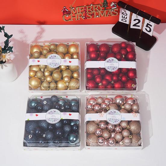 Yousheng 44 Pcs Christmas Balls Ornaments Shatterproof Plastic Baubles Xmas Tree Hanging Decoration for Holiday Party Wedding Decor