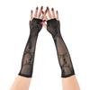 Fishnet Gloves Elastic Long Arm Length Fishnet Gloves Fingerless Hollow Mesh Gloves Fish Net Arm Sleeves for Halloween