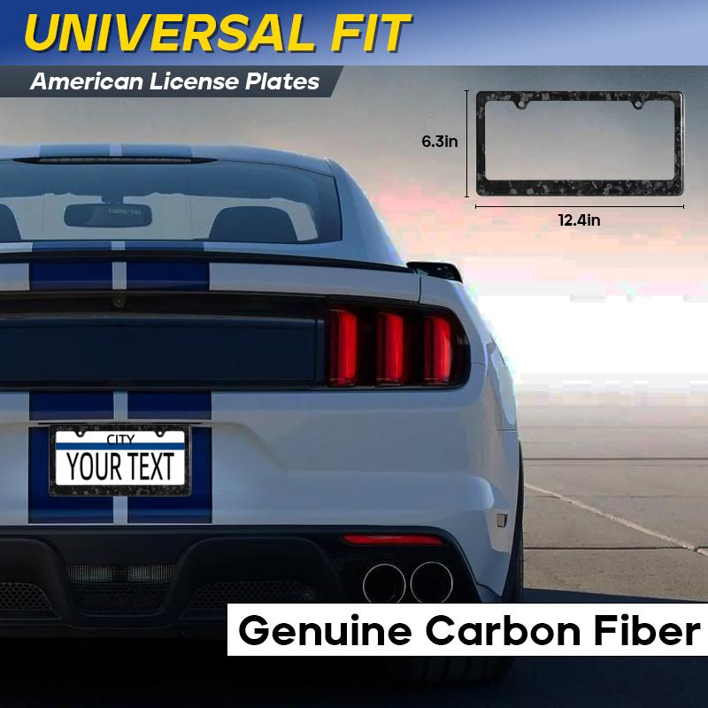 Universal US Standard Size Carbon Fiber Car License Plate Frame Cover Holder 16*32CM License Plate Frame Protection Parts License Plate Covers Frames