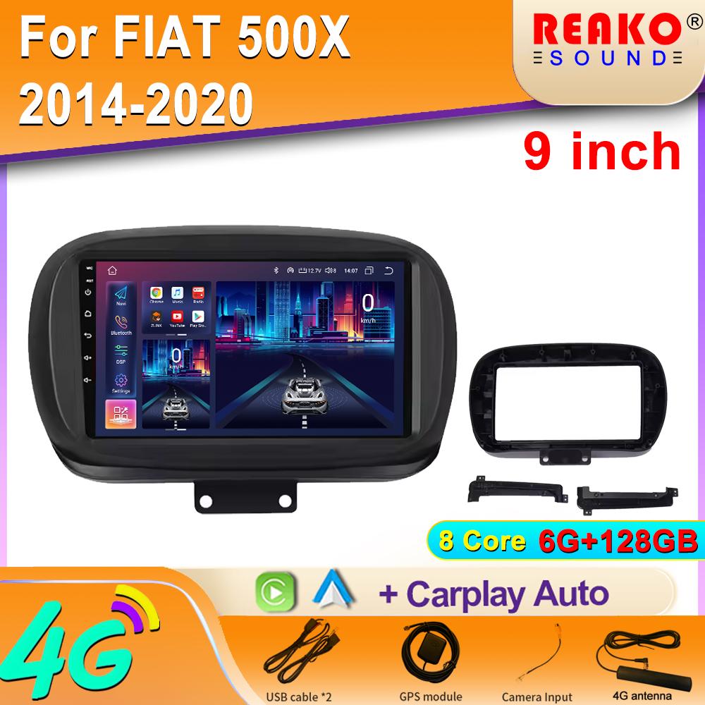 

Android Car Radio для FIAT 500X 2014-2020 Автомобильный мультимедийный видеоплеер Навигация GPS Carplay Autoradio 2Din IPS DSP 4G 8 core 6GB+128GB