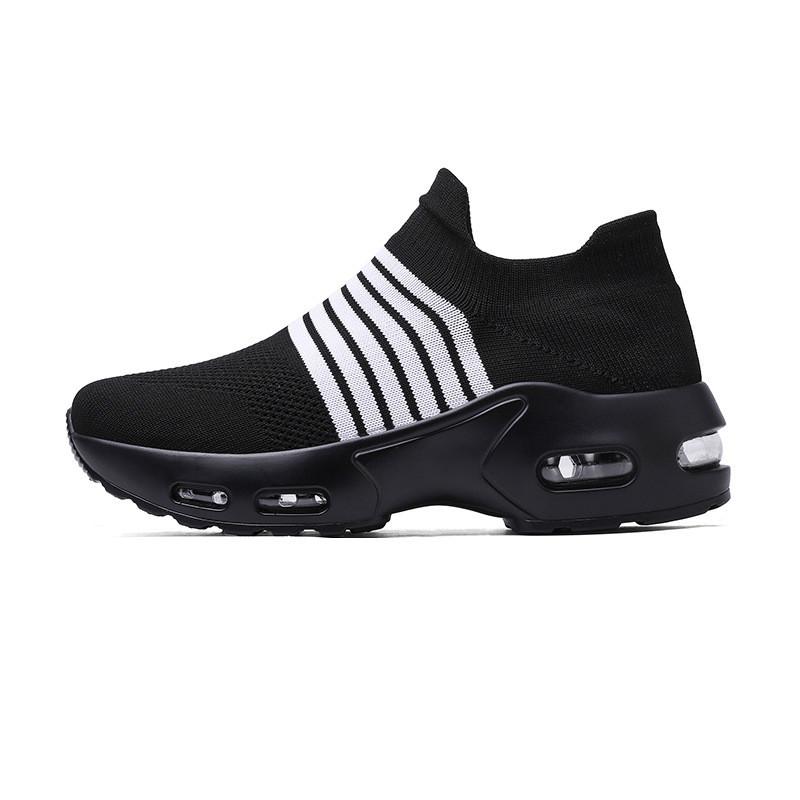 Fashion Large Size Women's Shoes Mesh Air Cushion Shoes Rainbow Shoes Casual Sports Shoes