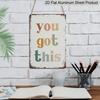 2D Flat, 1pc Vintage "You Got This" Metal Wall Art Sign - Boho Rainbow Design, Distressed White Background with Colorful Lettering, Rustic Classroom
