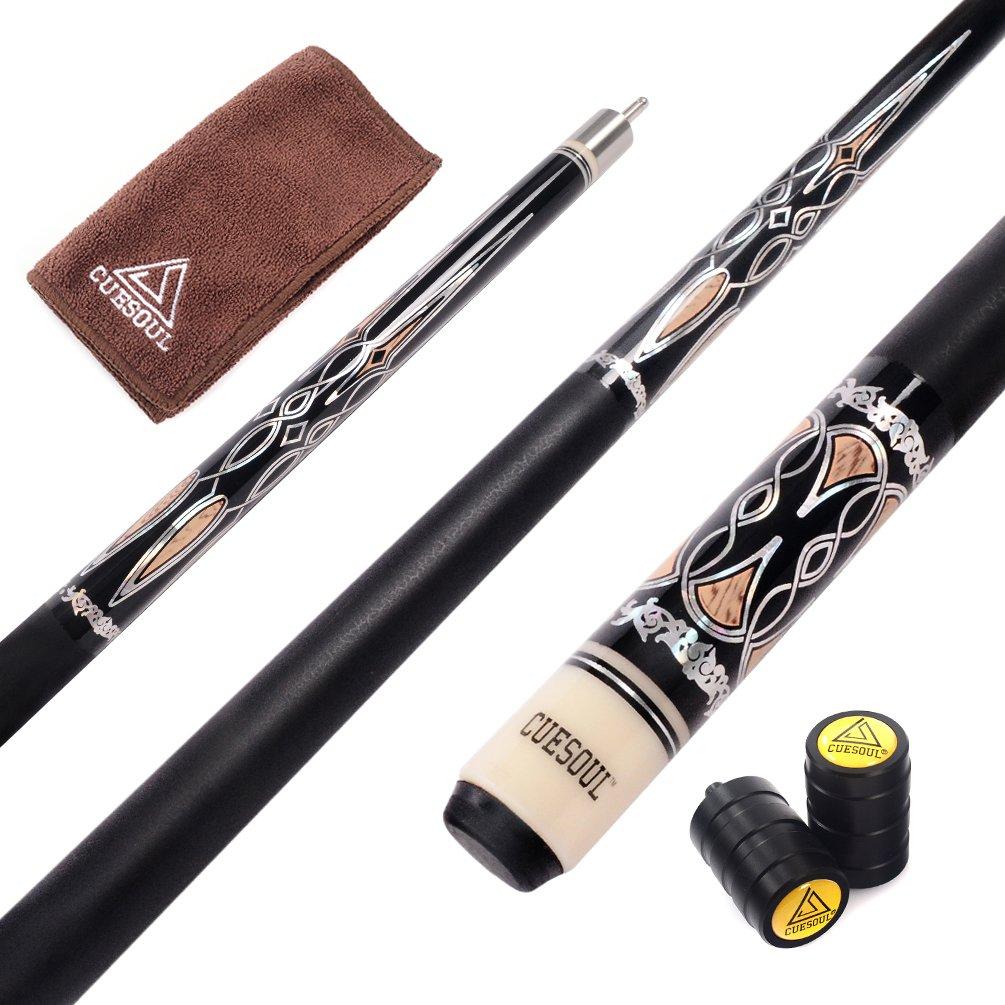 Cuesoul 57-inch 21 oz 1/2 Billiard Pool Cue with Cleaning Towel and Joint Protector (CSPC027)