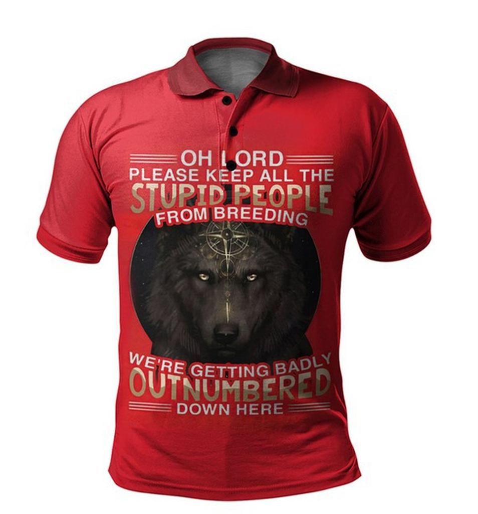 Short Sleeve Summer Polos Top Men Buttons Collar 3d Print Polo Shirts Mens Letters Sportwear T Shirt