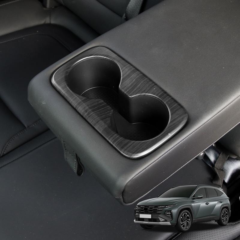 Decoration Water Cup Frame For Tuning Hyundai Tucson NX4 -2025 Carbon Fiber Rear Passenger Seat Water Cup Holder Frame Cover