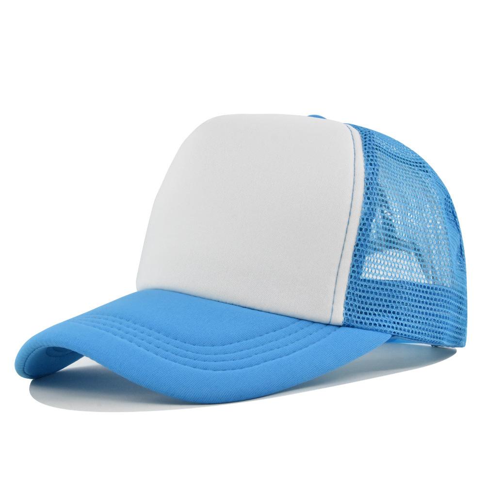 Fashion Desgin Solid Color Sponge Baseball Cap Net Cap Curved Brim Hat Sun Hat Light Mesh Sun Cap Outdoor Women Men