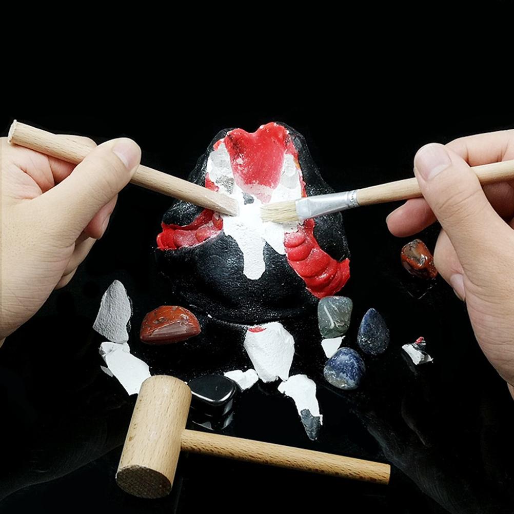 Ausgrabungs-Vulkan-Set Lernspielzeug Wissenschaftliches Ausgrabungsspielzeug Vulkanausbruch-Steinset für Kinder