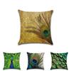 Elegant Peacock Feathers Sofa Bed Car Home Decoration Pillow Case For Stylish Interiors