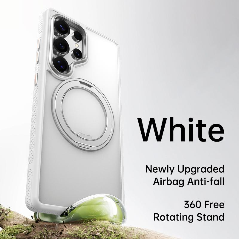 360°Rotating Stand Magnetic Phone Case For Samsung Galaxy S25Ultra S25Plus S25 Luxury Metal Bracket Shockproof Protective Cover