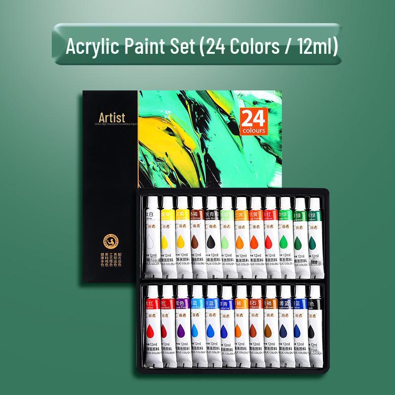 Kids' Acrylic Paint Set: Non-Toxic, Washable, Waterproof, Sun-Protected, Colorfast for Doodling & Textile Art