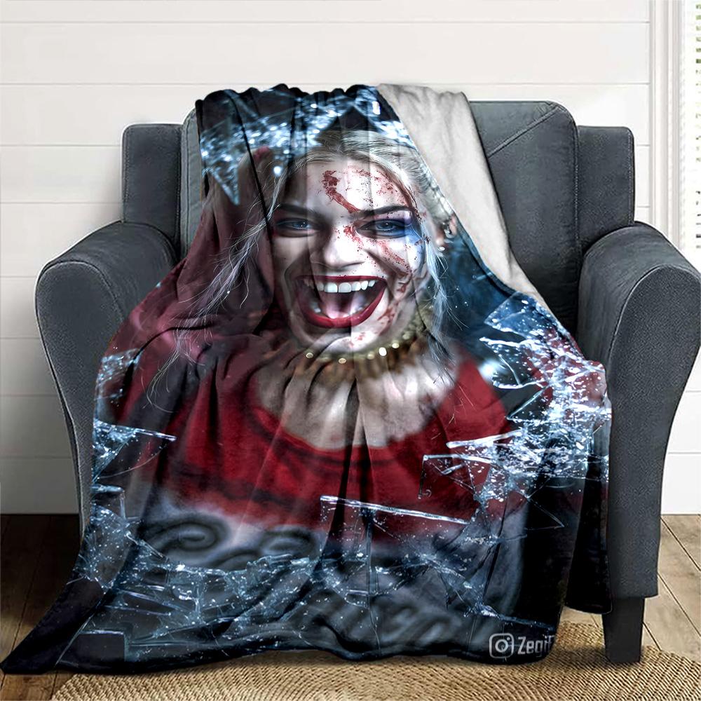 Harley Quinn Blanket Ultra-Soft Perfect for Bed Office Chair Seaside for All Seasons Stylish Decor Unique Gift for Family and Friends Camping