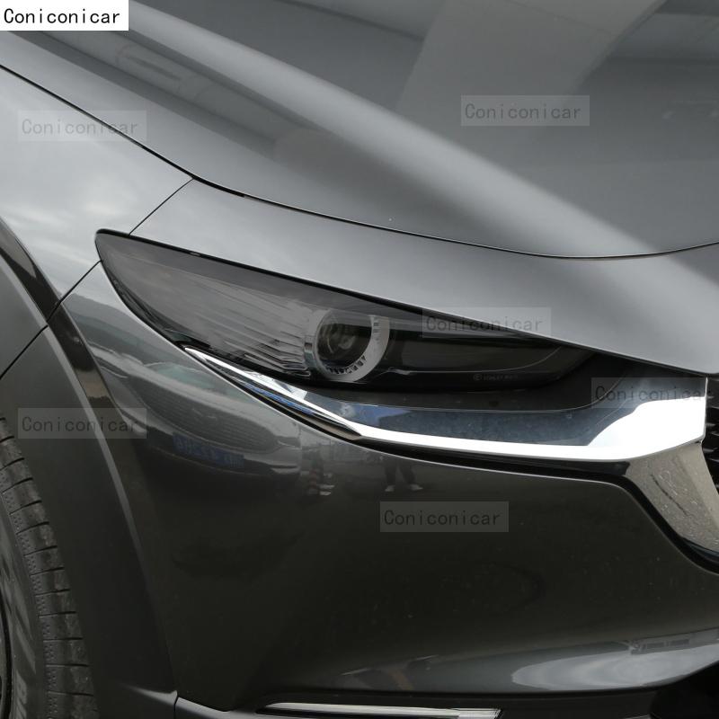 Für MAZDA CX-30 2020-2024 Auto-Scheinwerfer Rauchschwarz TPU Schutzfolie Frontlicht Tönung Farbwechsel Aufkleber Zubehör