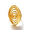Modern Swirl Rotation Adjustable Open Ring Stainless Steel Fashion Open Vortex Ring Jewelry Comfortable Wear Daily