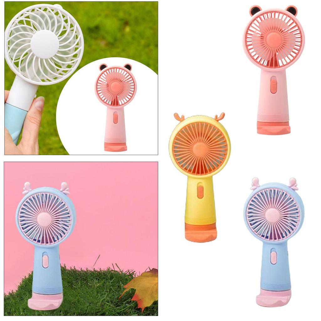 Desktop Fan Random Color Cute Lightweight Handheld Fan for Home Office Party