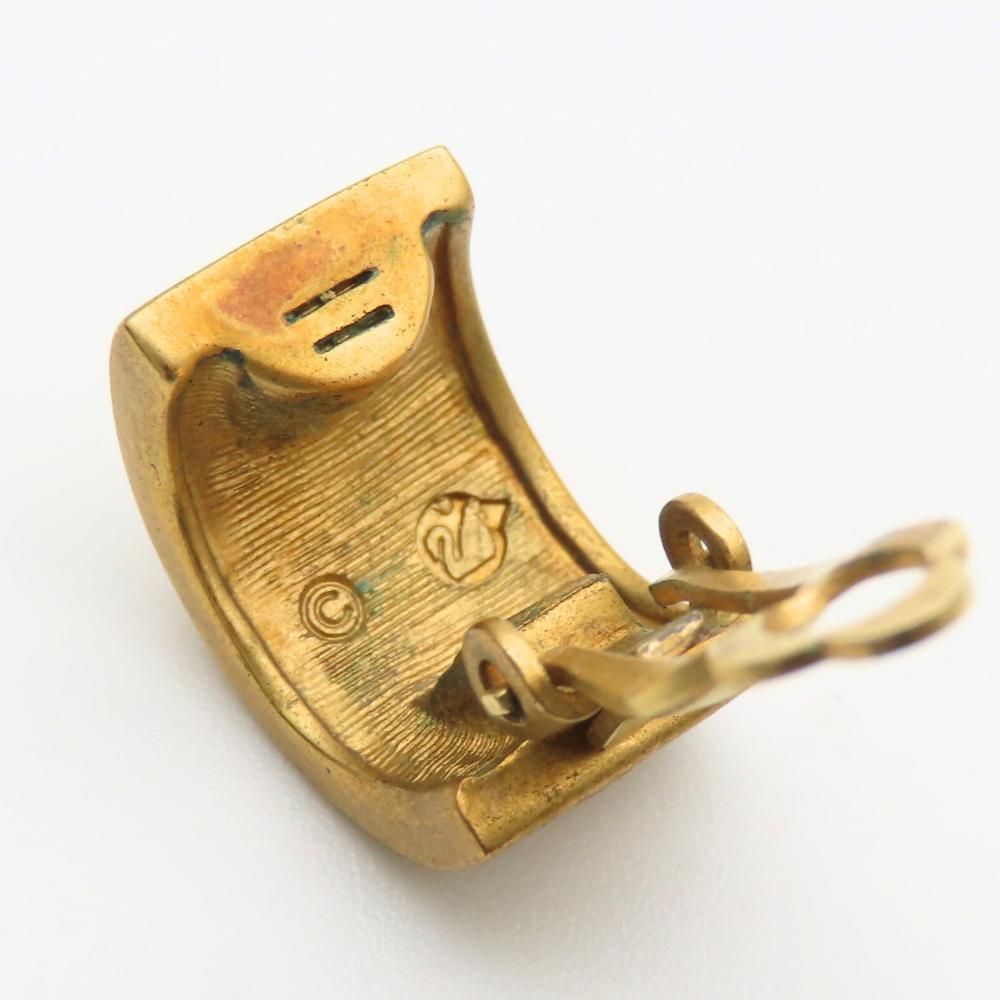 Used SWAROVSKI Earring metal/Rhinestone 7.8g Gold Plating