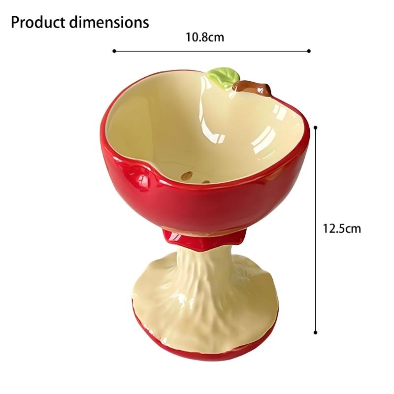 Fruit Themed Porcelain Serving Cup Elegant High Foot Design For Cold Treats And Beverages 180ml Capacity
