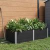 Raised Garden Bed Black 200 X 100 X 54 Cm