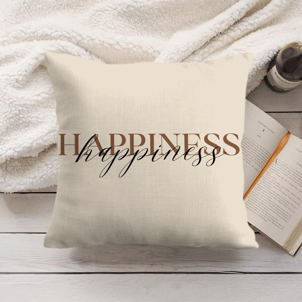 Simplicity Pattern Love Cushion Cover Silky Short Plush Invisible Zipper Dustproof Sofa Pillow Case For Home Decor