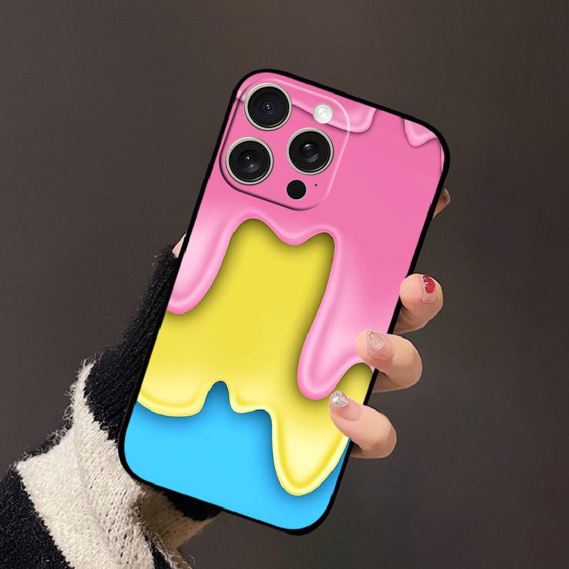 For iPhone 15 Pro Case 15Pro Max Soft Silicon Shockproof TPU Phone Cover For iPhone 15 Plus Color Painted Full Protective Fundas
