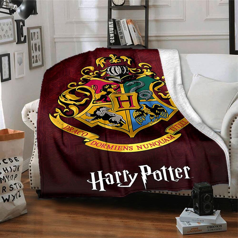 1pc Harry Potter Flannel Throw Blanket - HD Printed Lightweight Soft Warm All-Season Blanket for Sofa, Bed, Travel, Camping 119