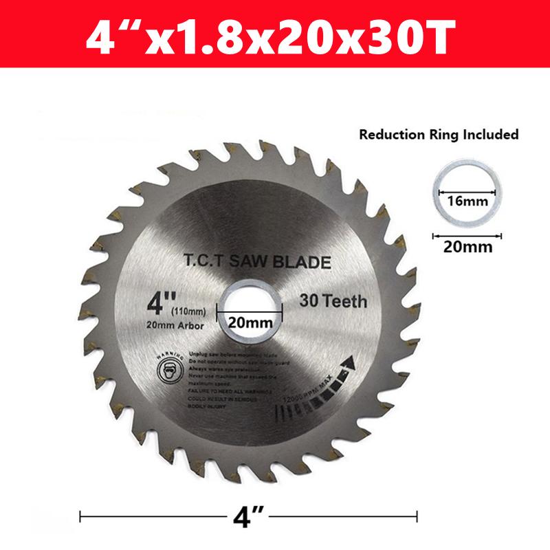 1pcs TCT woodworking saw blade 4/6/7/8inch  30T/40T/60Tmultifunctional circular cutting disc for cutting wood cutting tools