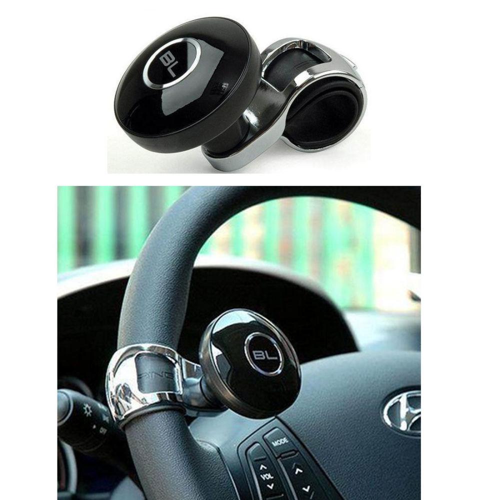 1pc Universal Car 360° Steering Wheel Button Steering Wheel Knob Ball Booster Auto Handle Control Spinner Knob Black Helper Grip 1PC