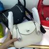 Bag Retro Soft Cowhide Lychee Pattern Portable Shoulder Crossbody Macaron