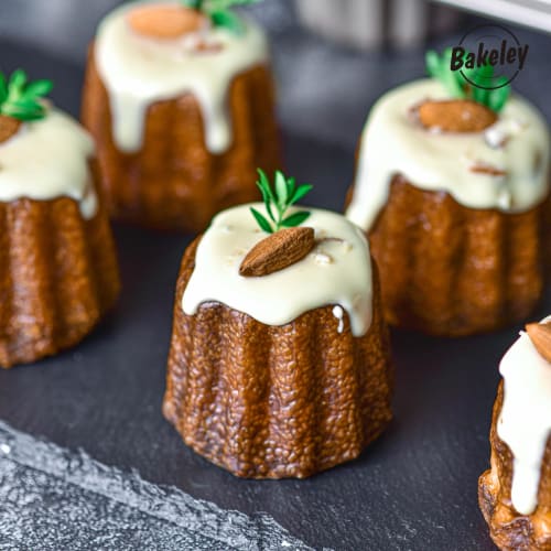 Bakeley 6-Piece Canel? Nonstick Cake Baking Mold (Champagne Gold)