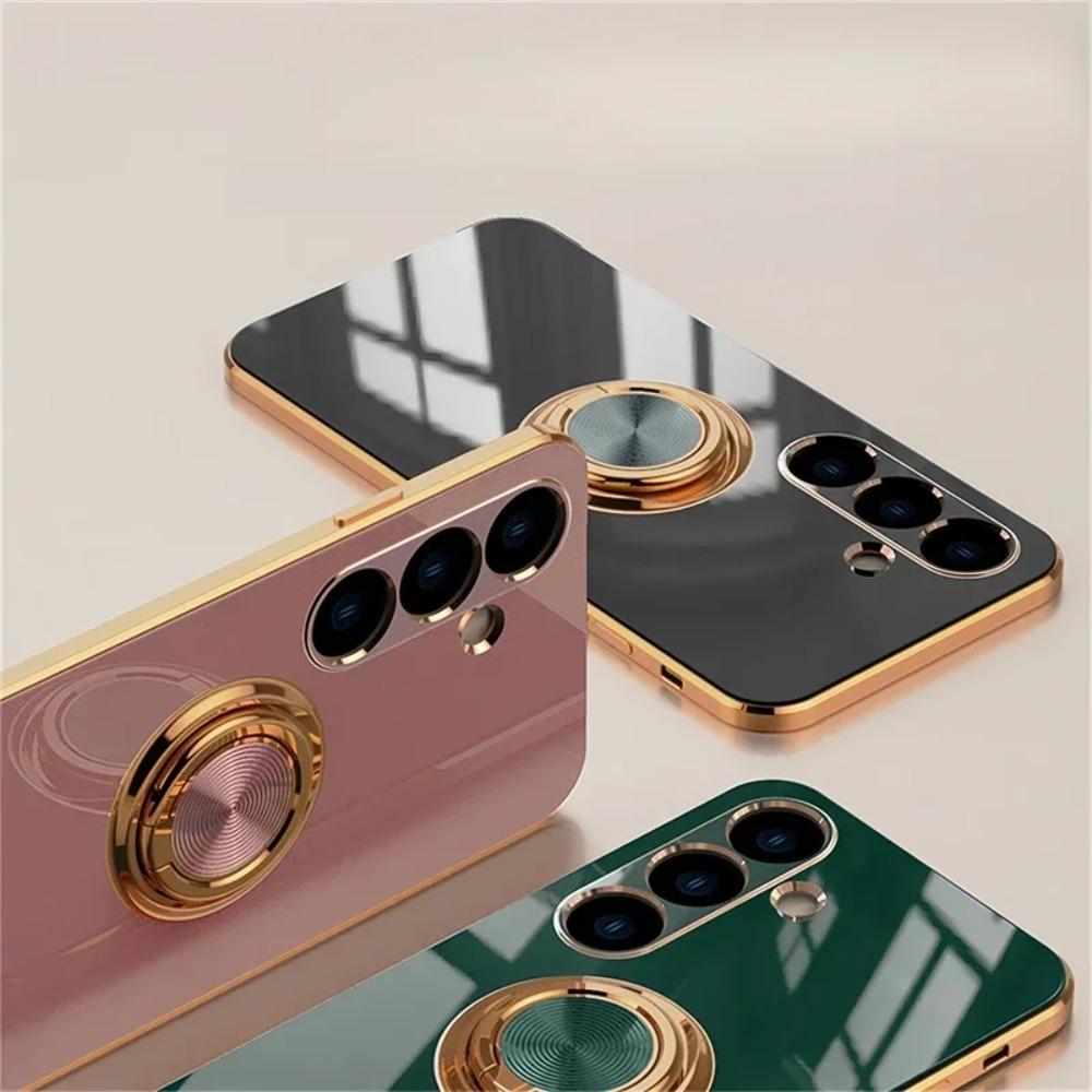 360°Rotating Magnetic Finger Ring Bracket Case For Samsung Galaxy S26 S25 Edge S24 S23 FE Plus Ultra Anti-fall Protection Cover