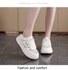 White shoes for women in summer, breathable mesh, thick sole, height increasing sports and leisure shoes