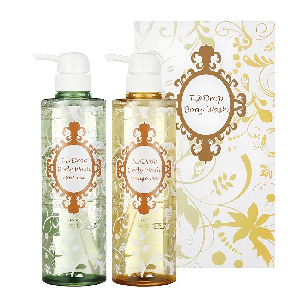 New Flower Tea Drop Body Wash Gift Set 1000ml 400ml +