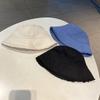 Rough edge bucket hat women's summer sunshade sunscreen sun hat face cover trendy hat women's bucket hat