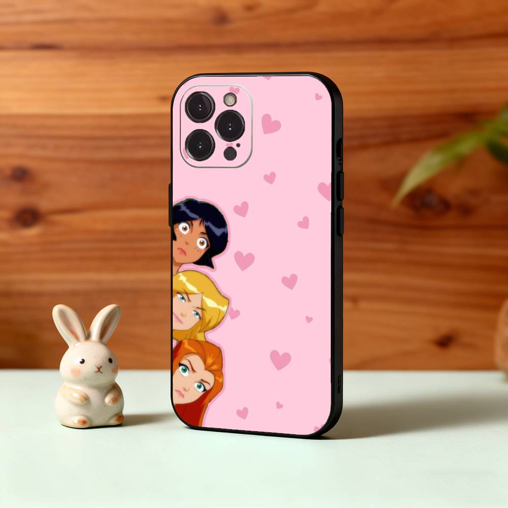 1PC T-Totally S-Spies Phone Case For iPhone17,16,15,14,13,12Plus,Pro Max,XS,5G Soft Silicone Black Cover iPhone16