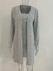 Women's  Piece Outfit Ribbed Knit Long Sleeve Open Front Cardigan And Bodycon  Dress Set