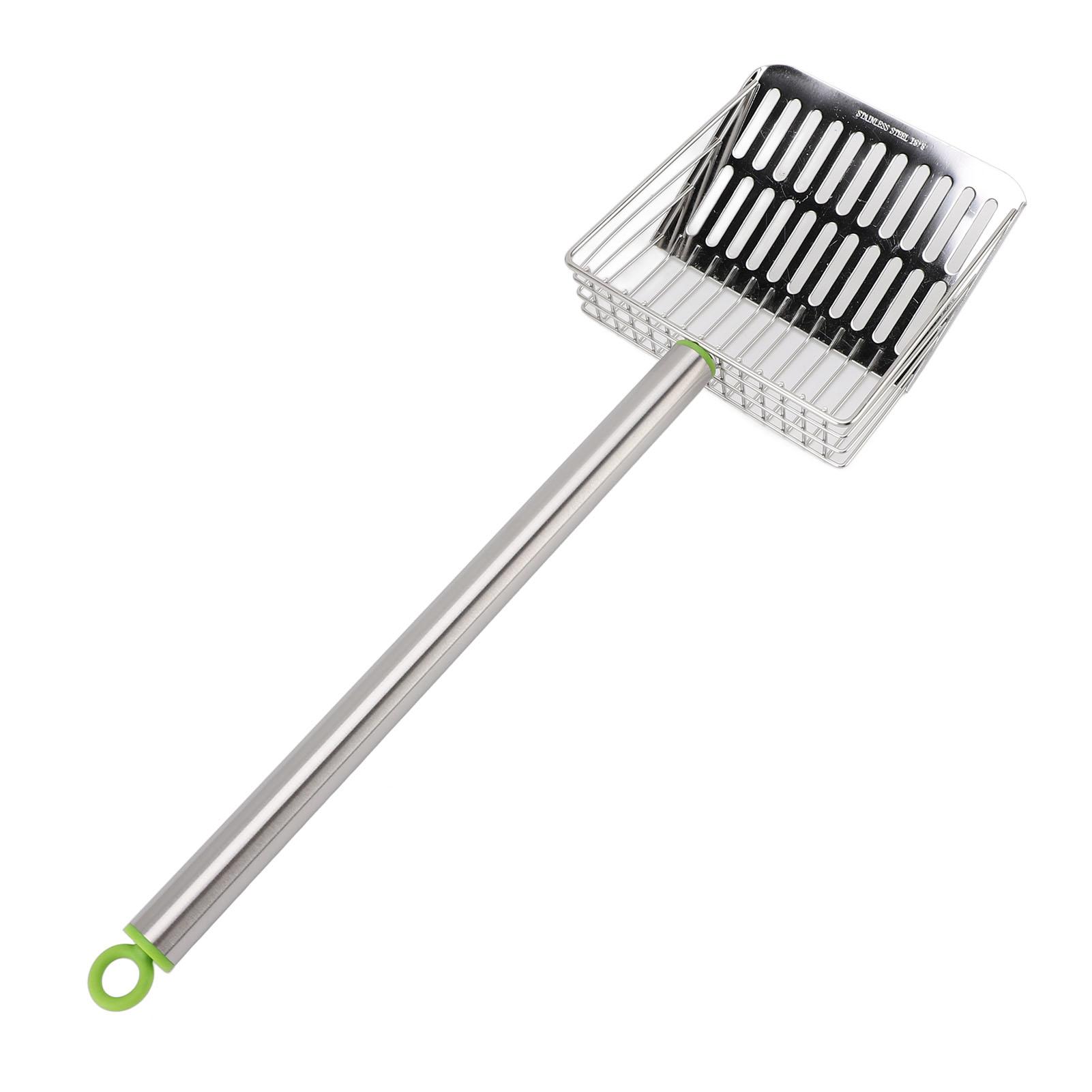 Chicken Poop Scooper   Handle Stainless Steel Non Stick Slat Litter Sifting Shovel for Chicken Pet Cat