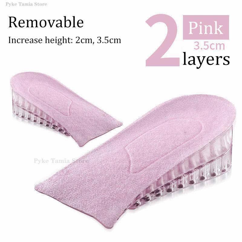 Removable Height Increase Insoles Soft Silicone Shoes Flat Feet Arch Support Orthopedic Insoles Men Women Sneakers Heel Lift
