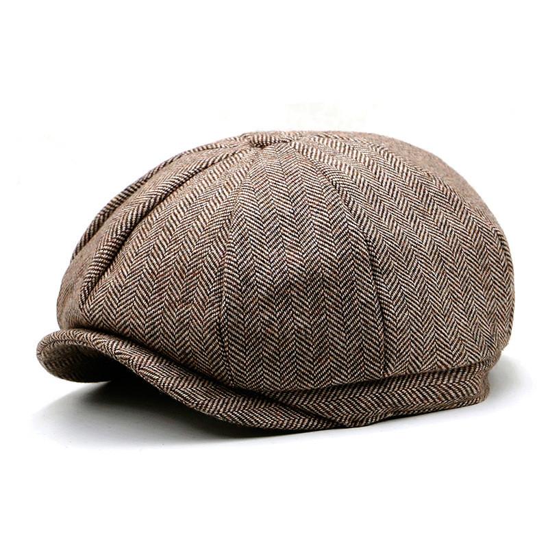 Wool Blend Octagon Hat For Men Women With Adjustable Fit For Winter Outdoor Casual Wear