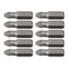 10 Stück 25mm Anti-Rutsch Elektrischer Sechskant-Schaft Magnetischer Schraubendreher Bohrer Bitsatz Sechskant-Schaft Schraubendreher Bit PH1 PH2 PH3 PZ1 PZ2 PZ3