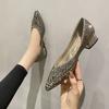 2026 Designer Woman Trafa Shoes Crystal Pumps Low Heeled Party Bride Wedding Shoes Female Sequin Loafers Ladies Dress High Heels