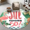 Beautiful Flamingo Print Pattern Round Floor Mat Home Bedroom Living Room Decoration Novelty Floor Mat Doormat